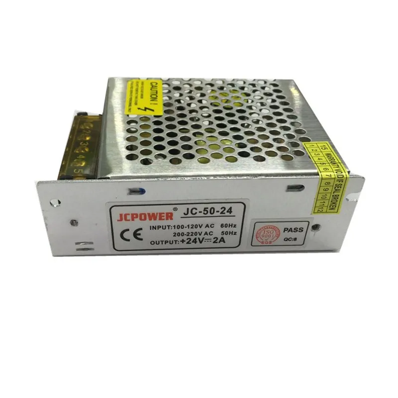100% Алюминий 24 В 2A 48 Вт для 3528 led переключатель полосной источника питания