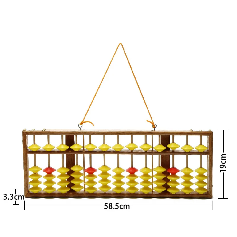 Высокое качество 13 Колонка деревянная вешалка большой размер NON-SLIP Abacus китайский соробан, инструмент математики образования для учителя
