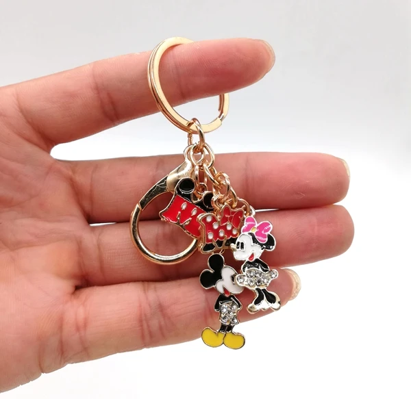 

Retail 1 pcs mickey minnie Key Chain Cartoon Keychain Key Ring gift