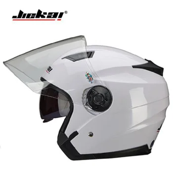 

2019 New Knight safety protection JIEKAI Double lens Motorcycle Helmet ABS Half Face Motorbike Helmets have 9 kinds of colors