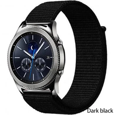 20 мм ремешок для часов samsung galaxy watch 46 мм active 2 42 мм gear s3 frontier amazfit bip 22 мм ремешок для часов huawei watch gt ремешок - Цвет ремешка: dark black 9