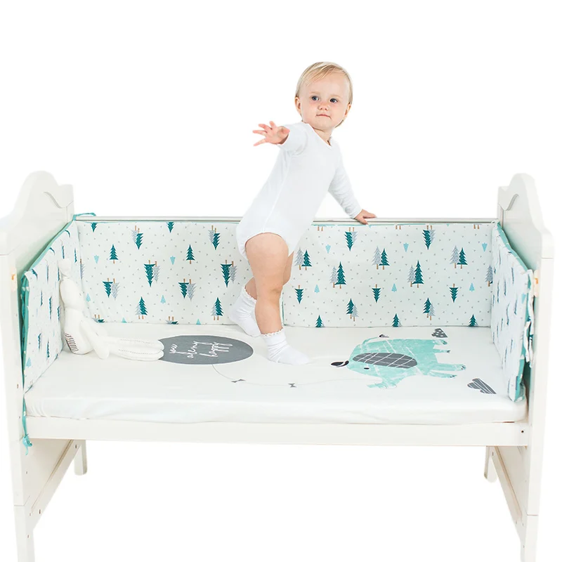 

Nordic Design Baby Bed Thicken Bumpers 1pcs Crib Around Cushion Cot Protector Cushions 4Colors Newborns Room decor