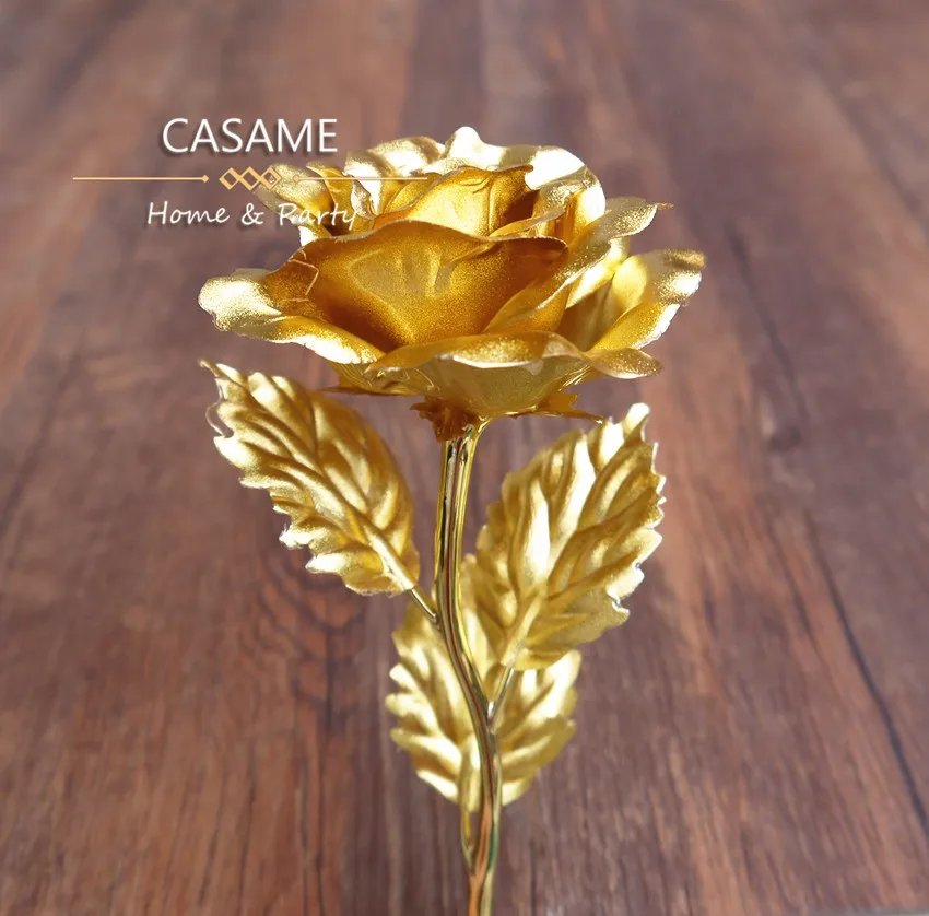 2Pack high quality 24k pure gold foil gold rose foiled full roses Sweet