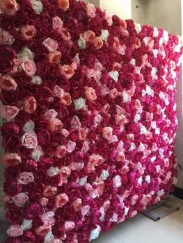 

20pcs/lot Artificial silk rose and peony flower wall wedding backdrop decoration flower runner wedding decoration TONGFENG