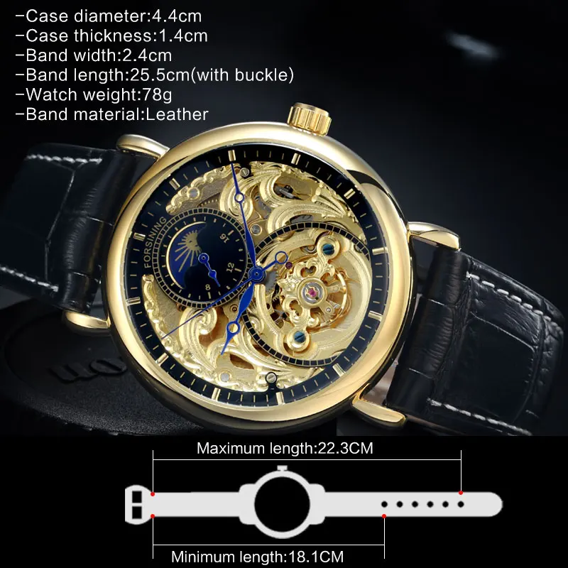 FORSINING мужские часы Топ бренд класса люкс Tourbillon часы с скелетом мужские спортивные кожаный браслет автоматические механические наручные часы