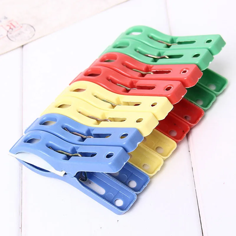

8 pcs Large Bright Colour clothes Clip Plastic Beach Towel Pegs clothespin Clips to Sunbed
