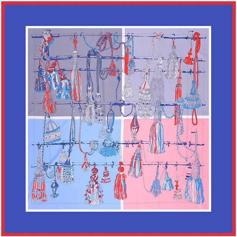 Новое поступление саржевый Шелковый квадратный шарф женский 5 цветов настоящий Шелковый шарф шаль Хиджаб 130x130 см Модный прямоугольный шарф шелк - Цвет: 4