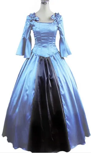 (GT005) Womens Blue Princess Dress Gothic Lolita Dress Halloween Costumes Cosplay Costume Gothic Lolita Dress Customized