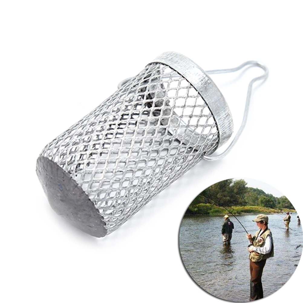 

High Carbon Steel Fishing String Barbed Hook Luminous Beads Metal Bait Cage Tackle Accessories Hot Sale