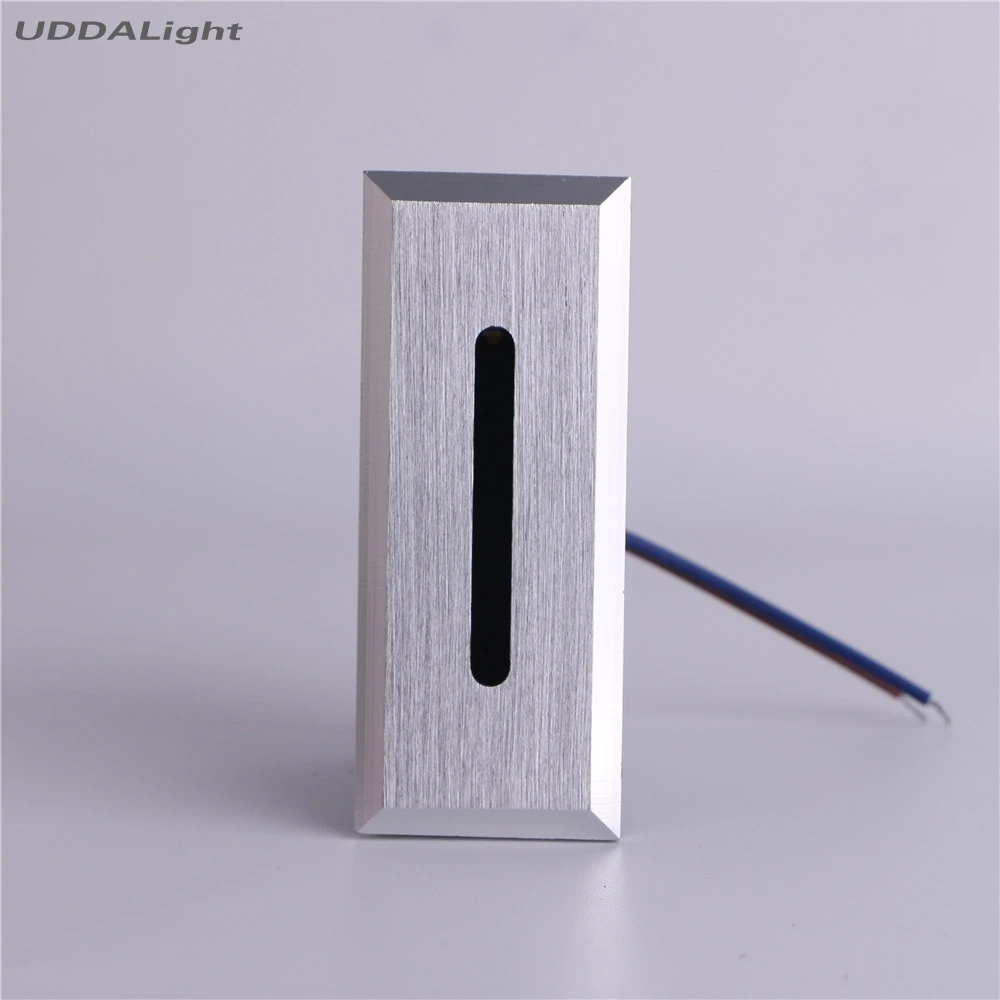 88x35xH35mm Buitenverlichting 3 Вт Настенный светильник наружный CREE led Лестница наружная светодиодная щетка черный/серебристый - Испускаемый цвет: 88x35xH35mm