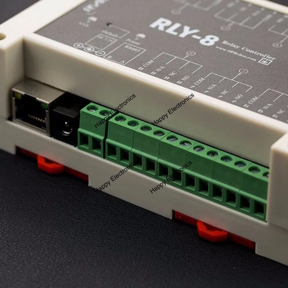 DFRobot 8 канальный Ethernet релейный контроллер RLY-8-POE-RS485, STM32 вход 7~ 23 в 44~ 57 в реле 277V-10A 125V-12A Поддержка PoE RS485