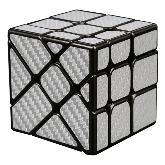 Новое поступление MF8830 Cubing классная Углеволокно Фишер куб скрученный волшебный куб головоломка игрушка для Challange-Золотой - Цвет: Silver