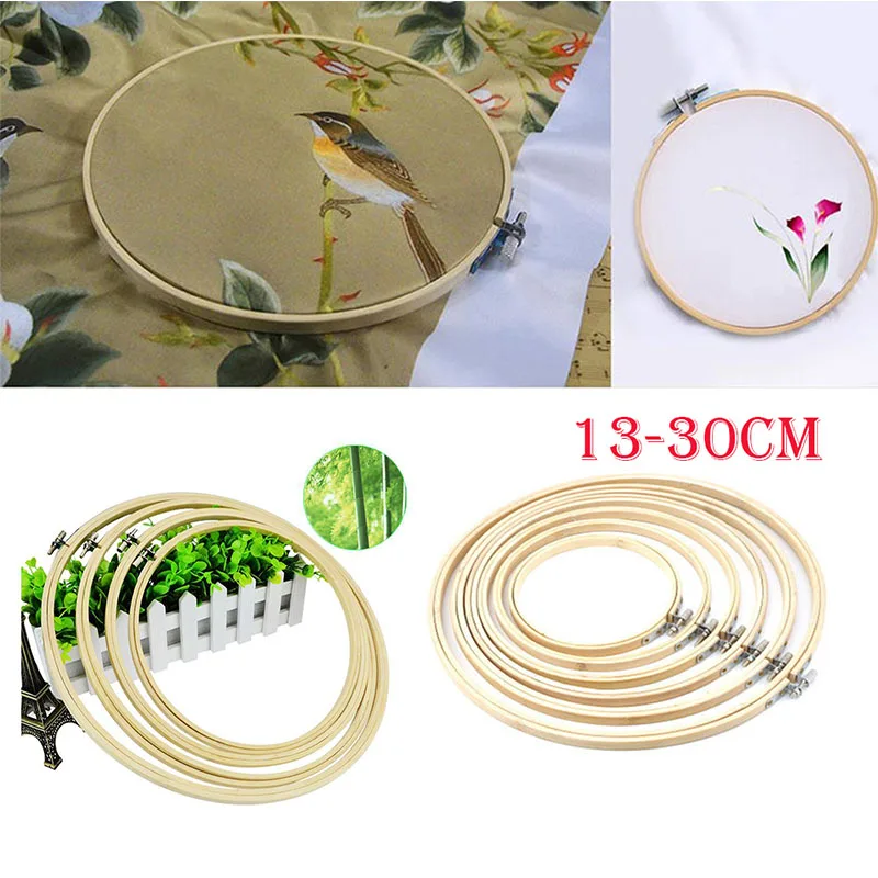 

6 Size 13-30CM Embroidery Hoops Wood Rings for Embroidery Frame Sewing Accessorie for Sewing Tambour Sewing Tools