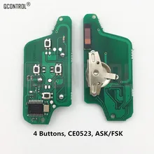 QCONTROL автомобиль дистанционного ключа электронная схемная плата для peugeot 207 307 308 407 807 Expert, Partner CC SW(CE0523 ASK/FSK) 4 кнопки