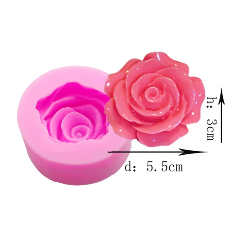 new product 3d rose flower silicone