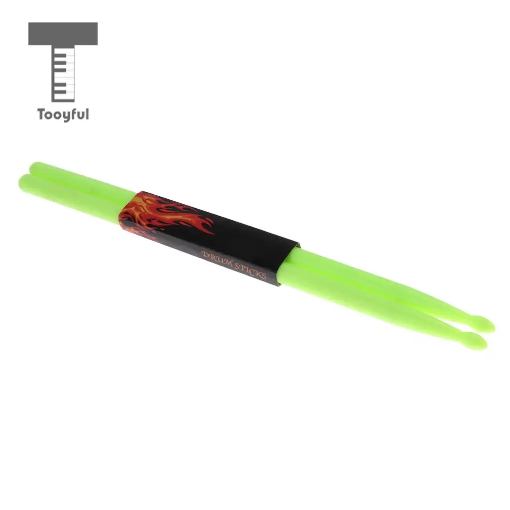 Tooyful Durable 1 Pair Nylon Bass Drum Sticks Mallets Rods Drumstick Drum Set Accessory Well Balance