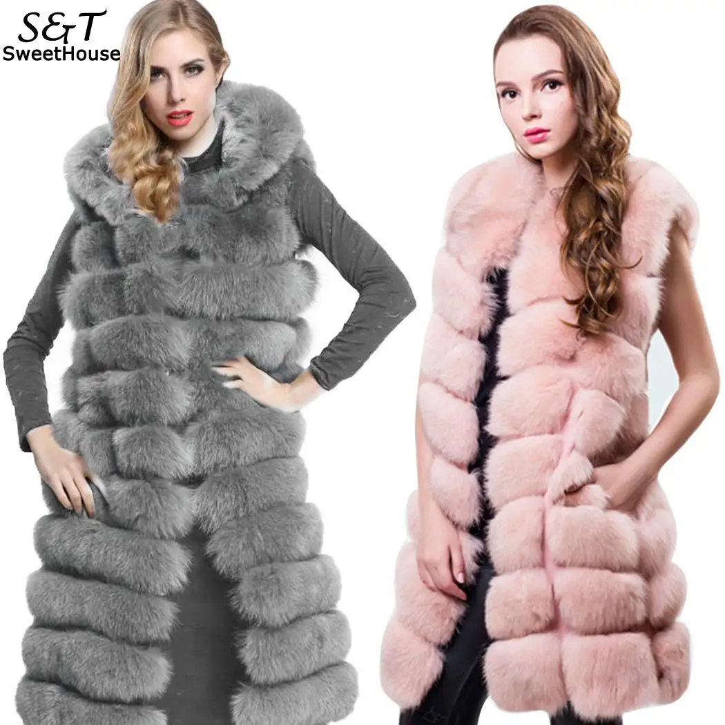 FANALA Fur Coat Teddy Coat Woman Abrigo Mujer Long Fur Vest Slim Faux Fox Fur Vest Coat Waistcoat Women Casaco Feminino FANALA Fur Coat Teddy Coat Woman Abrigo Mujer Long Fur Vest Slim Faux Fox Fur Vest Coat Waistcoat Women Casaco Feminino