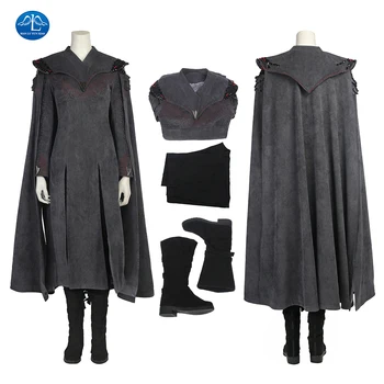 

ManLuYunXiao Daenerys Targaryen Cosplay Halloween Costumes For Women TV Game of Thrones Season 7 Daenerys Stormborn Custom Made