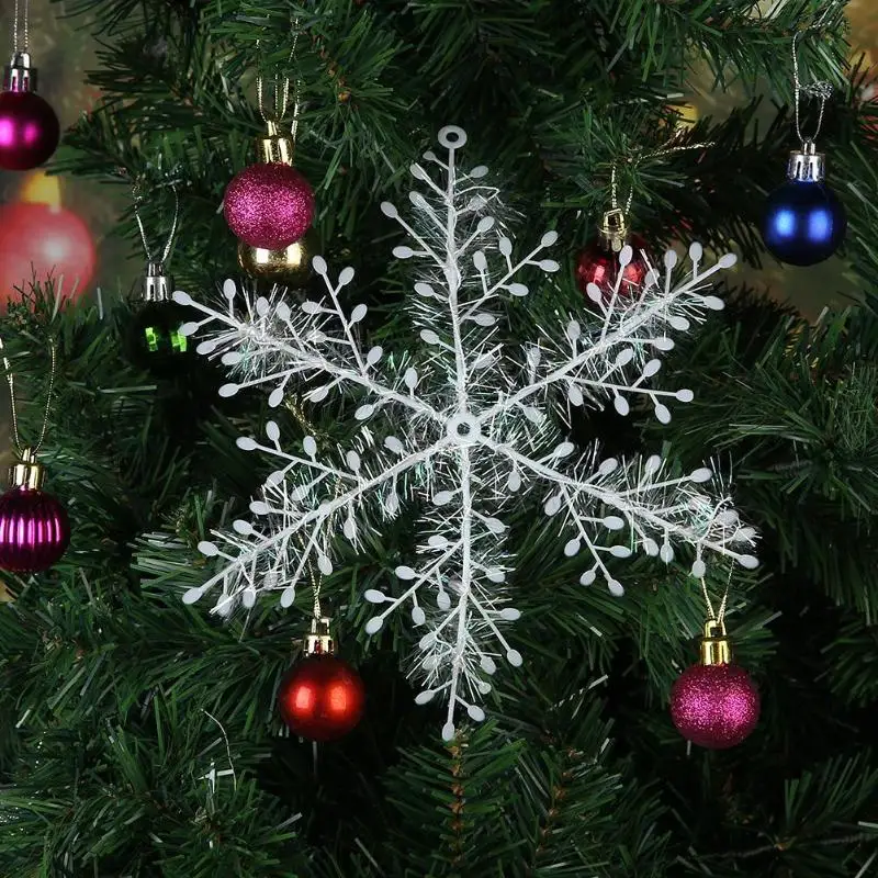 

3pcs Christmas Snowflake Xmas Trees Hanging Pendant Windows Festival Party Decorations navidad new Year decoration for home