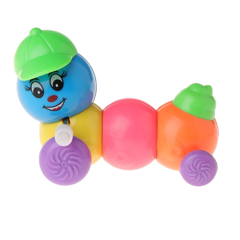 Children Kids Plastic Funny Caterpillar Shaped Clockwork Wind Up Party
