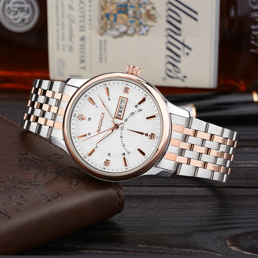 

BADACE Men Watches Top Brand Luxury Waterproof Hours Clock Male Stainless Steel Strap Quartz Watch Sport Wristwatches 2231