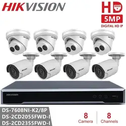 Hikvision видеонаблюдение 5MP IP камера револьверная PoE камера безопасности H.265 Открытый P2P DS-2CD2355FWD-I/DS-2CD2055FWD-I
