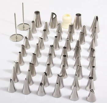 

52 PCS Icing Piping Nozzle Pastry Fondant Cake Decorating Sugarcraft Tips Kit