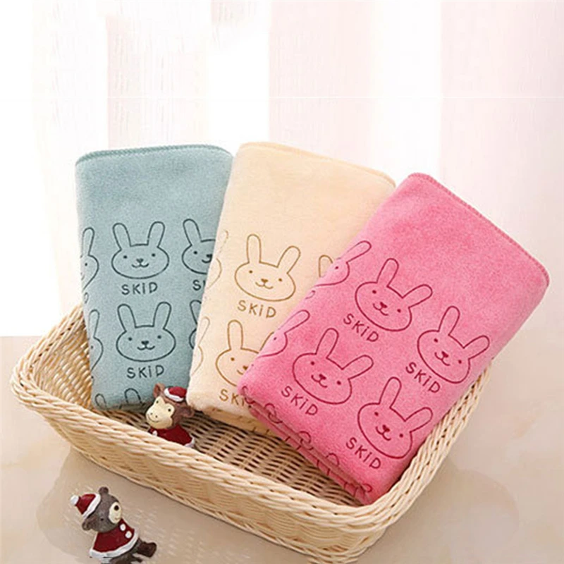 

Cute Rabbit Patterns Thickened Brushed Printed Pet Dog Cat Water Absorbent Towel Drop Shipping