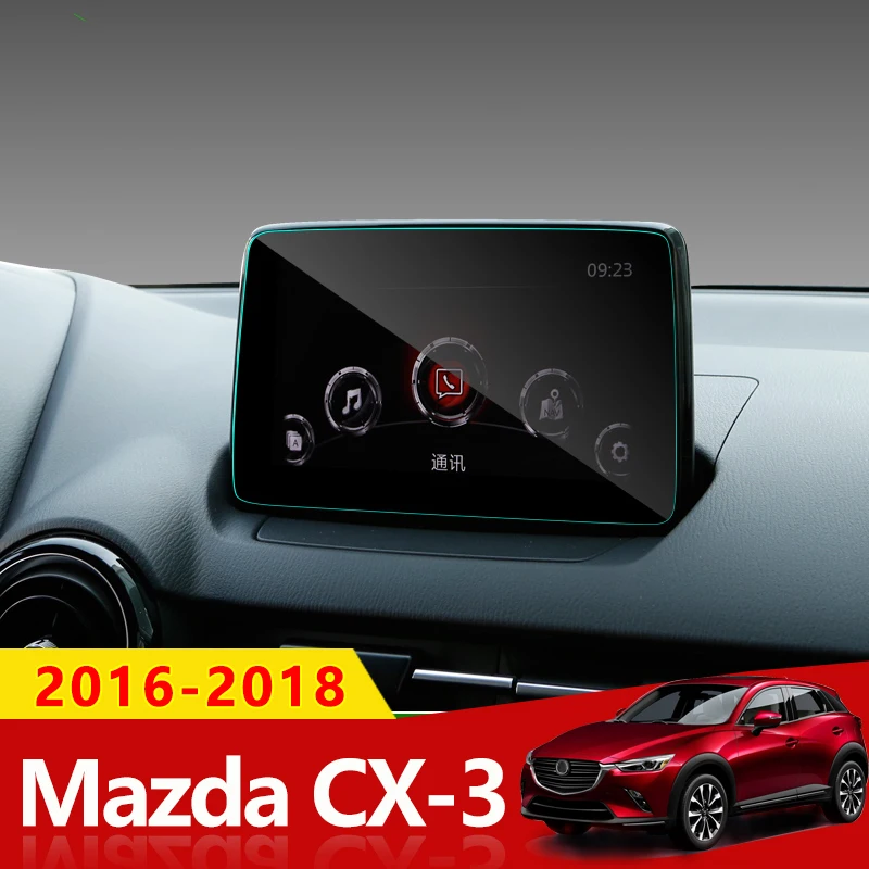 

Car Styling GPS Navigation Screen Tempered Steel Protective Film for Mazda CX-3 CX3 2016 2017 2018 Control of LCD Screen Sticker
