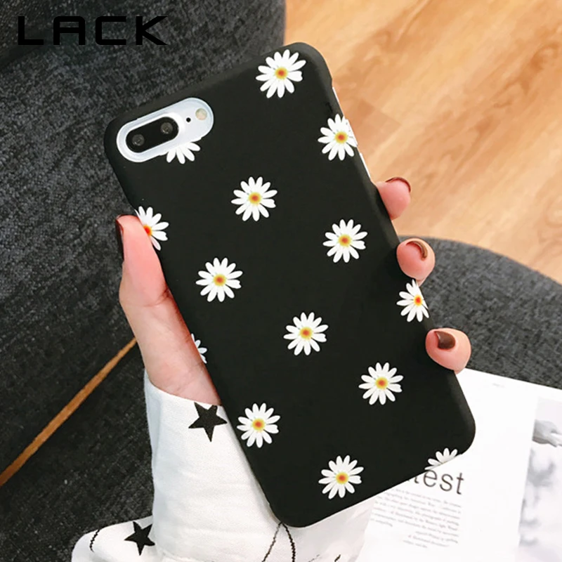 Чехол для телефона LACK с мультяшными цветами и маргаритками iphone XS Max X XR 8 7 6 S Plus 5