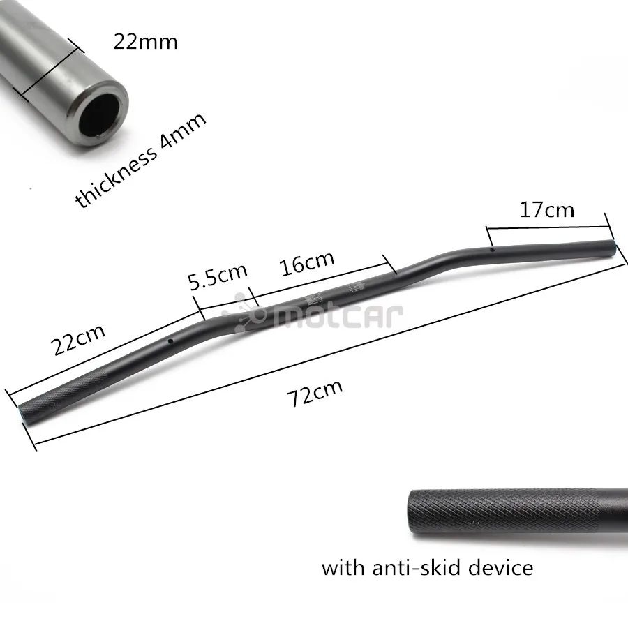 1 шт. руль мотоцикла хром 7/" 22 мм Чоппер кафе гонщик алюминиевый руль высотный натяжитель Крузер, Боббер универсальная посадка