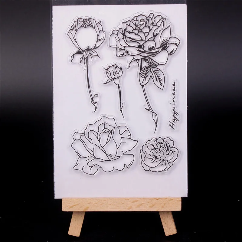 FLOWER Transparent Clear Silicone Stamp/Seal for DIY scrapbooking/photo