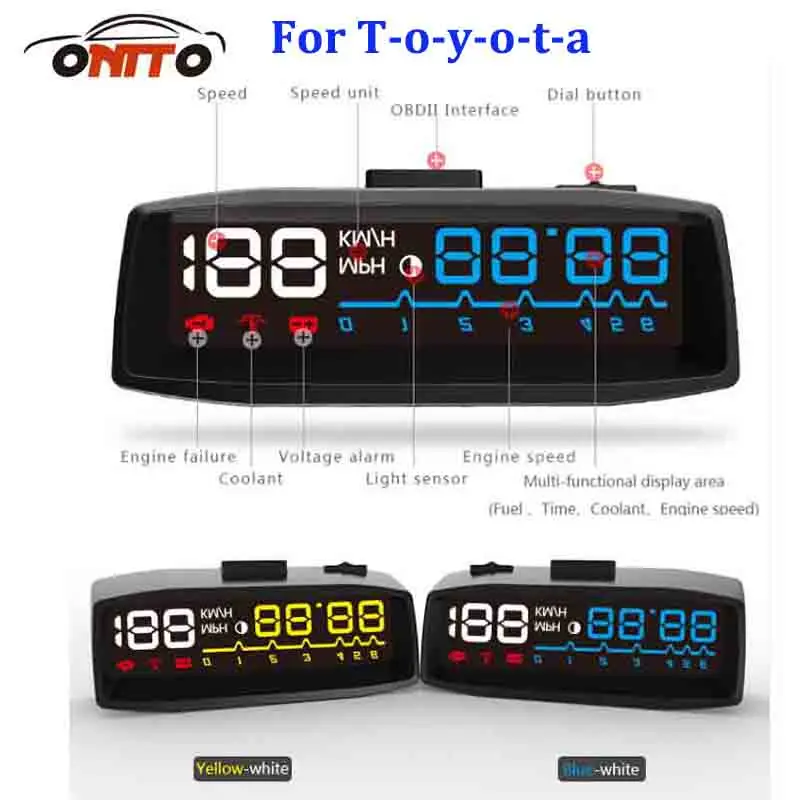 

Best price Auto HUD Lighting Car HUD head up displays OBD II /Euro OBD Outlet for Carolla Camry Reiz Sienna prius Land Cruiser