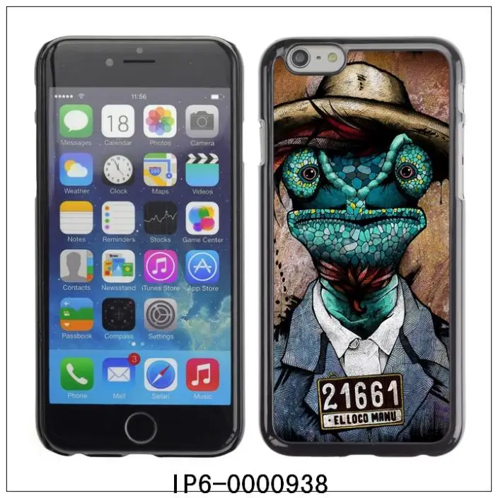 Cool Lizard Mug Shot Painting-FOR 4.7&quot iPhone 6 I6 Plastic Hard Back Case Cover Shell For iPhone6 (IP6-0000938) |