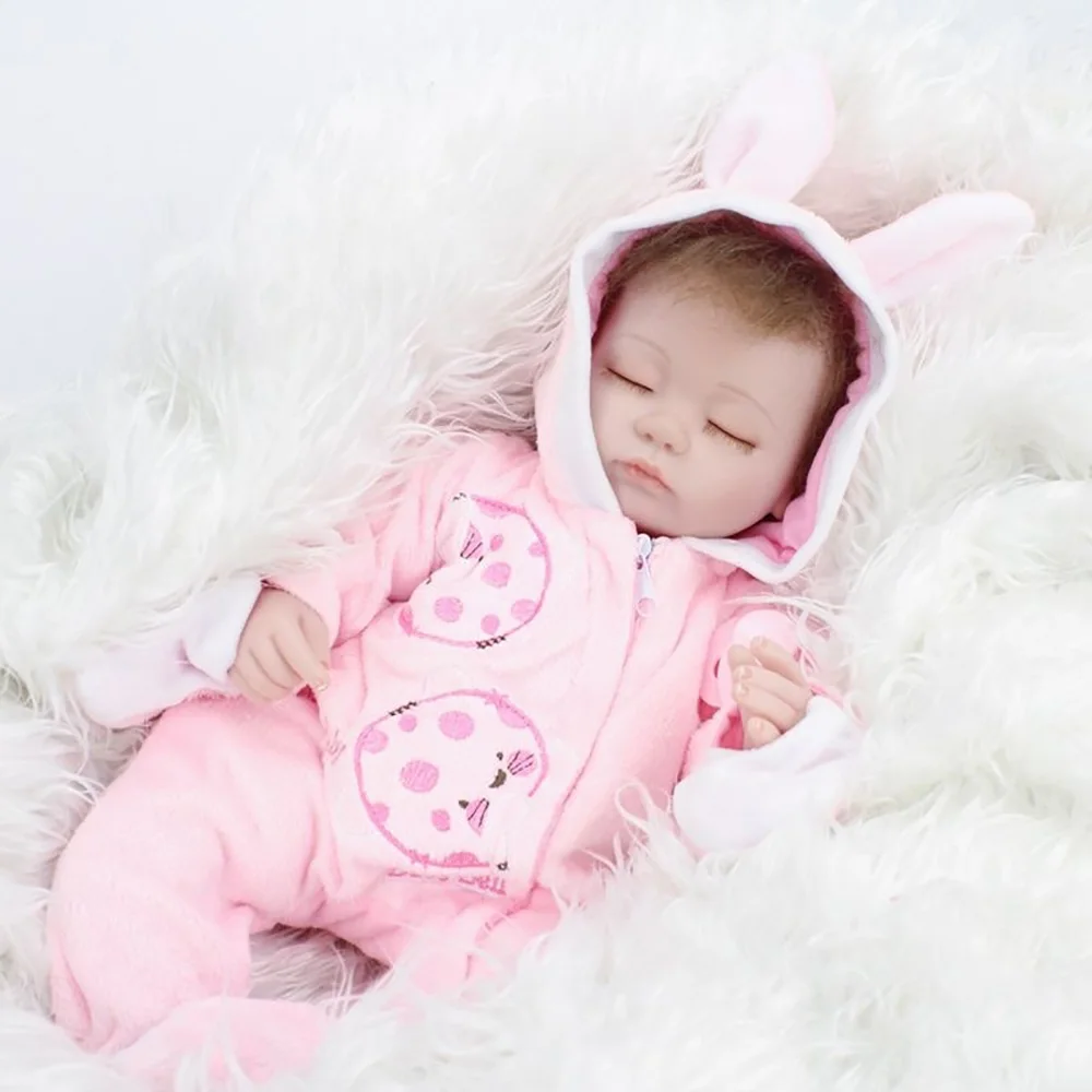 KAYDORA, 17 дюймов, 45 см, силиконовая кукла-Реборн, мохер, Kawaii, реалистичные игрушки для младенцев, куклы, подарок для детей, Bebe Reborn