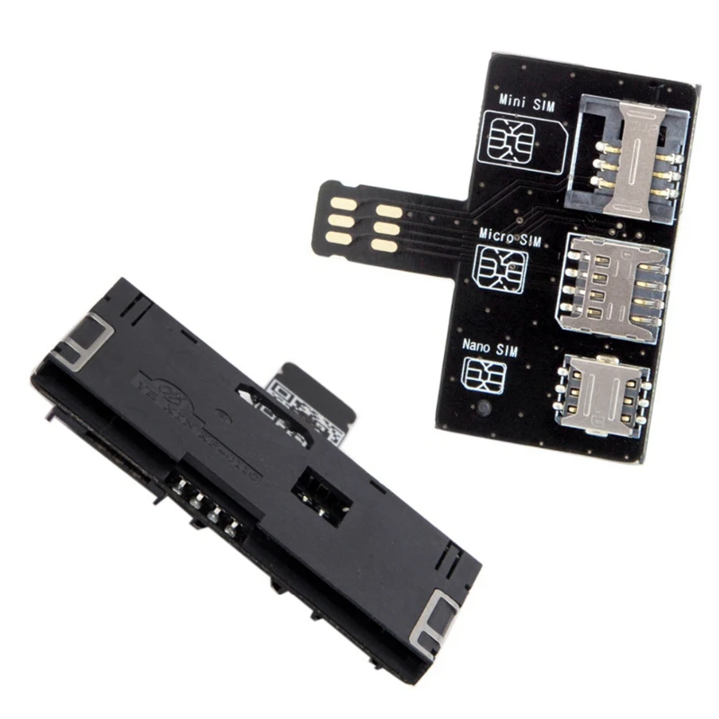 External Mobile Phone Card Nano Sim Card Extender Four in One Micro-Card Converter for Apple Phone