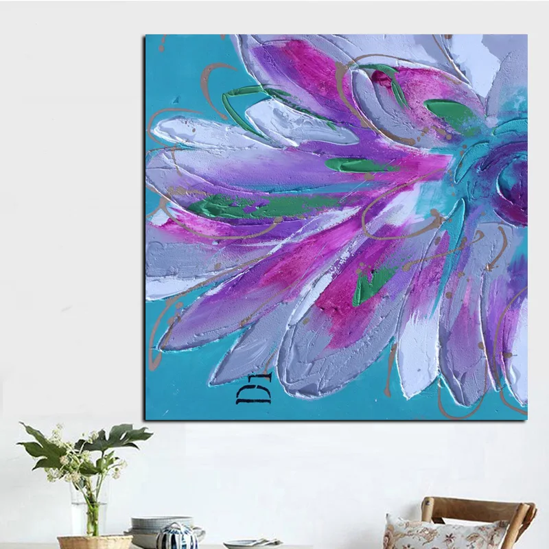 Print Abstract Chrysanthemum Watercolor Oil Painting on Canvas Art Poster Modern Wall Picture For Living Room Sofa Cuadros Decor (2)
