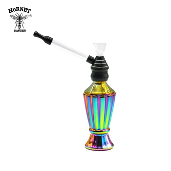 

HORNET Hookah Shisha Glass Smoking Pipes Water Pipe 120MM Rainbow Metal Tobacco Pipes For Cigarette Filter Holder
