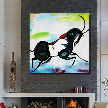 

New Design Hand painted Abstract Art Oil Painting Home Decoration Animal Wall Pictures For Living Room No framed