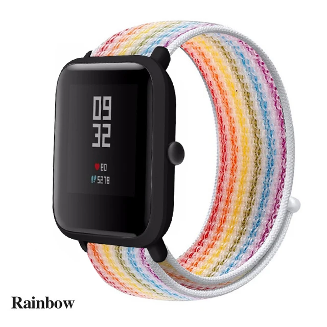 Нейлоновый тканый ремешок для Xiaomi Amazfit ремешок Bip ремешок для часов Huami Amazfit Bip BIT PACE Lite Молодежные умные часы браслет