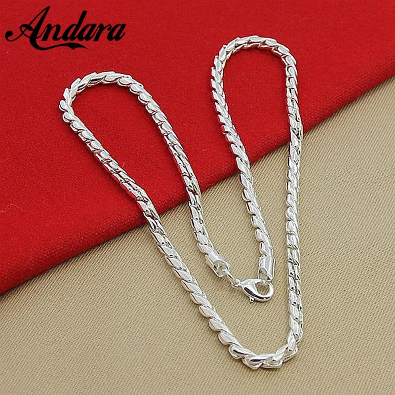 Цена мужские 4 мм витые цепи ожерелья 925 пробы серебряные ювелирные изделия для женщин