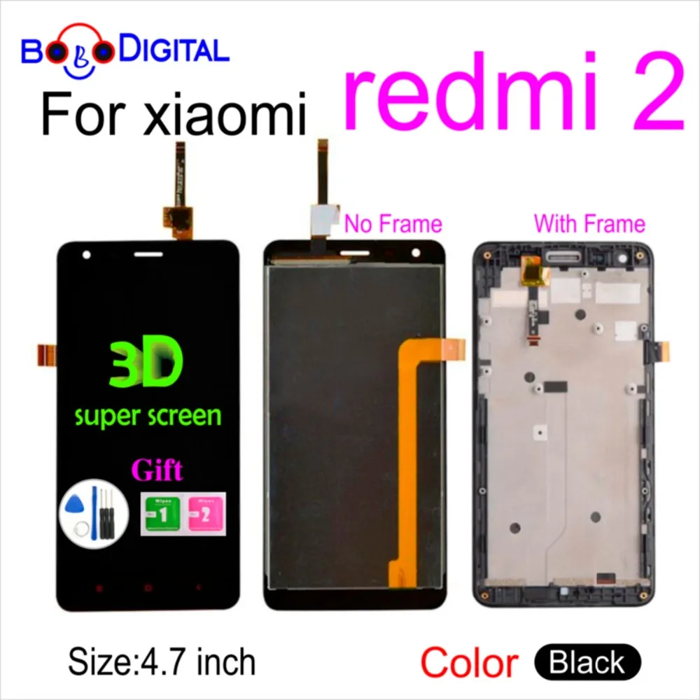 4 7-дюймовый ЖК-дисплей для Xiaomi Redmi 2 кодирующий преобразователь сенсорного экрана