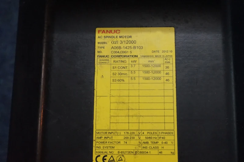 FANUC SPINDLE MOTOR AC A06B-1425-B103 warranty for 3 months FANUC SPINDLE MOTOR AC A06B-1425-B103 warranty for 3 months
