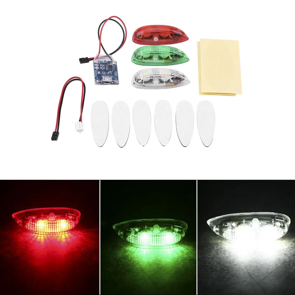 

RC Drone Flash LED Wireless Light For RC Fix Wing Airplane Helicopter LED Light With Charging Cable New RC Parts Drone LED Light