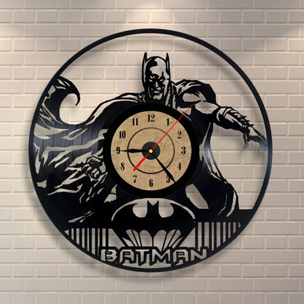 Черный классический старый рекорд концепция настенные часы антикварные ретро CD часы из винила кварцевый механизм horloge murale