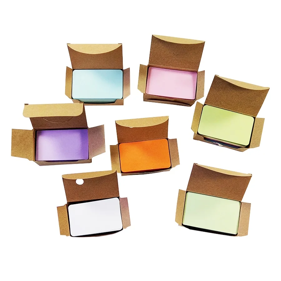 100 Pcs/set Colorful Kraft Paper blank Message Cards Memo pad Party Gift Thank You Graffit Label Bookmarks Learning Words Cards