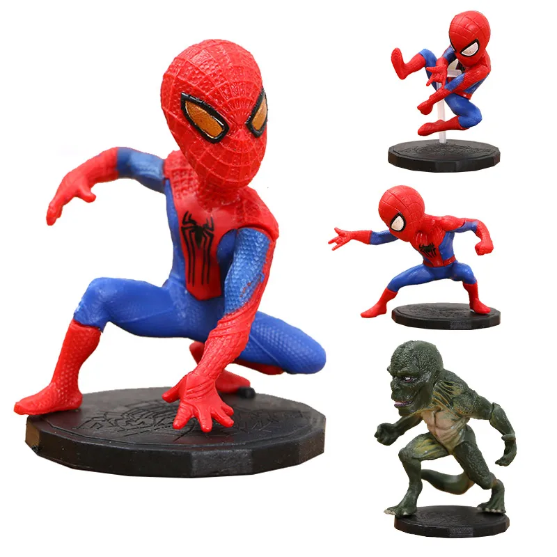 

6pcs 5.5-6cm Marvel Avengers Infinity War Anime Spider Spiderman Model set PVC Spider Man Figure Dolls Toys For Children