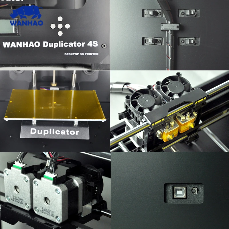 WANHAO Дубликатор 4(D4S) Двойной Экструдер 3d принтер, двойной цвет FDM дом 3D печатная машина