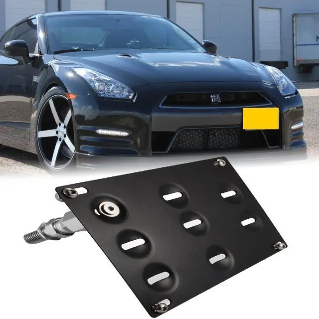 FOR NISSAN GTR 370Z FAIRLADY INFINITI G37 TOW HOOK LICENSE PLATE MOUNT