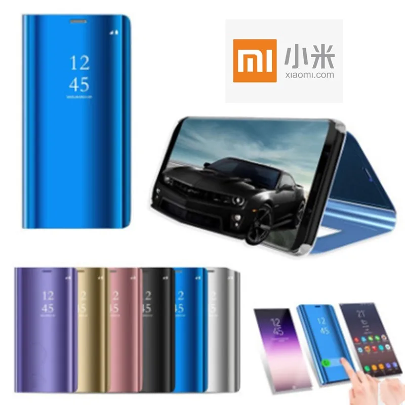 Роскошный флип чехол для Xiaomi mi 9 A2 8 Lite A1 6 6X 5X зеркальный кожаный Redmi Note 7 Pro 5 Plus 6A 4